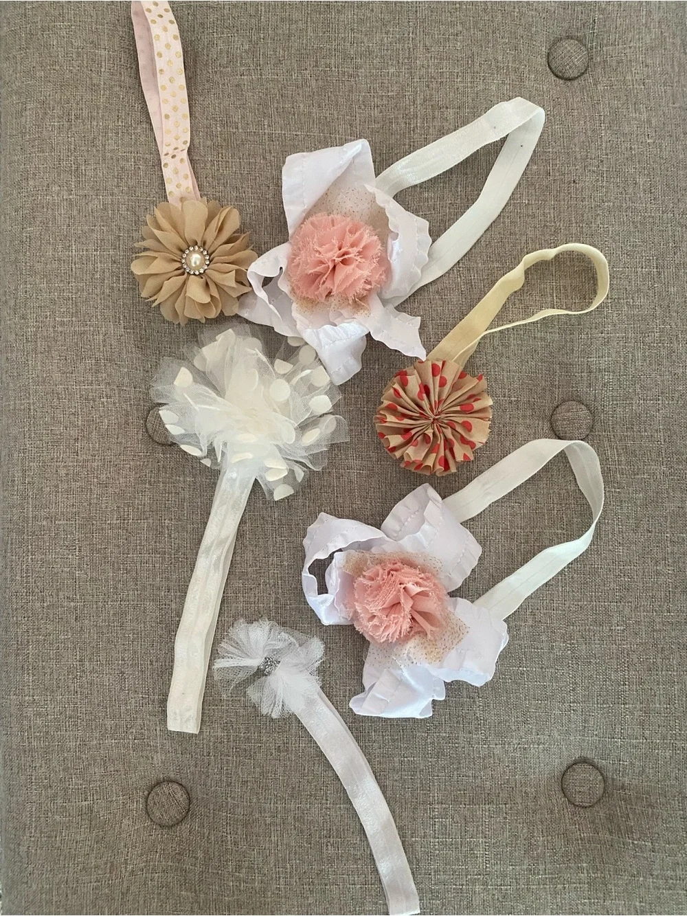 Hair Bows Handmade Set of 6 Hair Bows